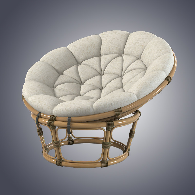 3dsmax papasan rattan chair